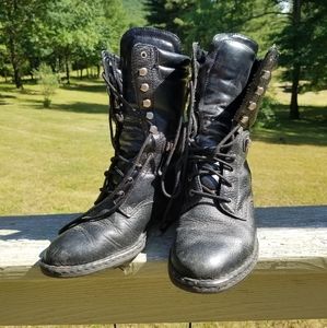 Black combat boots (womens 8)